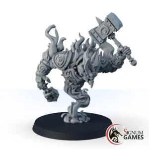 Firestorm Elemental with Hammer