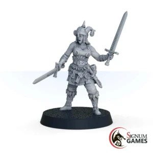 Shield Maiden  with Two Swords
